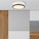 Searchlight-7039-23BK - Cheese - Bathroom Black Ceiling Lamp with Opal Glass Ø 23 cm