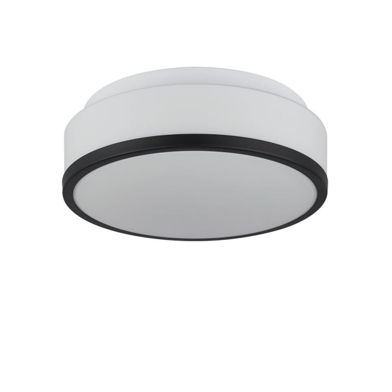 Searchlight-7039-28BK - Cheese - Bathroom Black Ceiling Lamp with Opal Glass