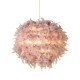 Searchlight-70393PI - Kate - Shade Only - Pink Feather Shade for Pendant