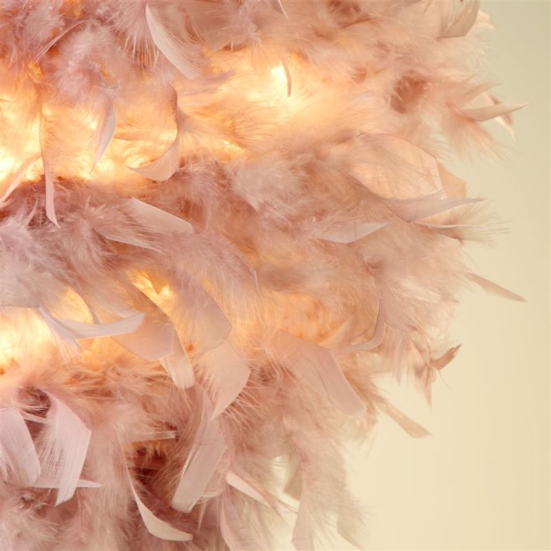 Searchlight-70393PI - Kate - Shade Only - Pink Feather Shade for Pendant