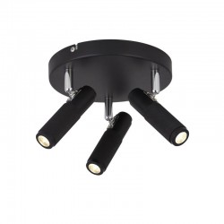 Handlebar - Black & Chrome 3 LED Spotlights Handlebar - Black & Chrome 3 LED Spotlights
