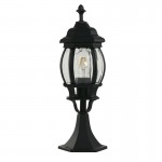 Bel Aire - Outdoor Black Lantern Post with Clear Glass Bel Aire - Outdoor Black Lantern Post with Clear Glass