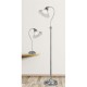 Searchlight-7184SS - Bistro III - Satin Silver Floor Lamp with Ribbed Glass