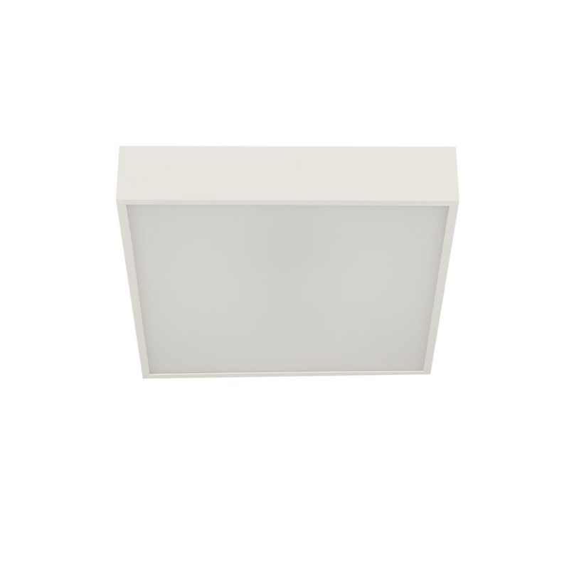 Bathroom Lights - Zeus - LED White Square Flush Searchlight-72370WH - Zeus - LED White Square Flush