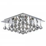 Hanna - Chrome 4 Light Ceiling Lamp with Crystal