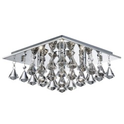 Hanna - Chrome 4 Light Ceiling Lamp with Crystal