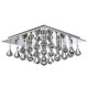 Searchlight-7304-4CC - Hanna - Chrome 4 Light Ceiling Lamp with Crystal