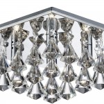 Hanna - Chrome 4 Light Ceiling Lamp with Crystal
