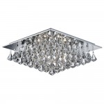 Hanna - Chrome 6 Light Ceiling Lamp with Crystal