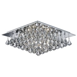 Hanna - Chrome 6 Light Ceiling Lamp with Crystal