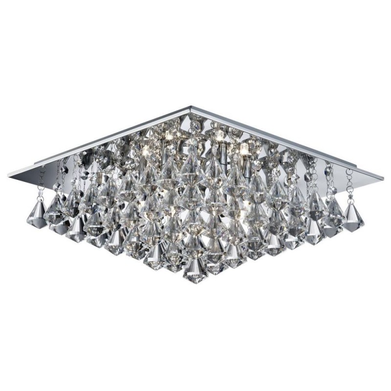 Searchlight-7306-6CC - Hanna - Chrome 6 Light Ceiling Lamp with Crystal