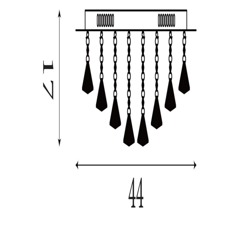 Searchlight-7306-6CC - Hanna - Chrome 6 Light Ceiling Lamp with Crystal