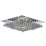 Hanna - Chrome 8 Light Ceiling Lamp with Crystal