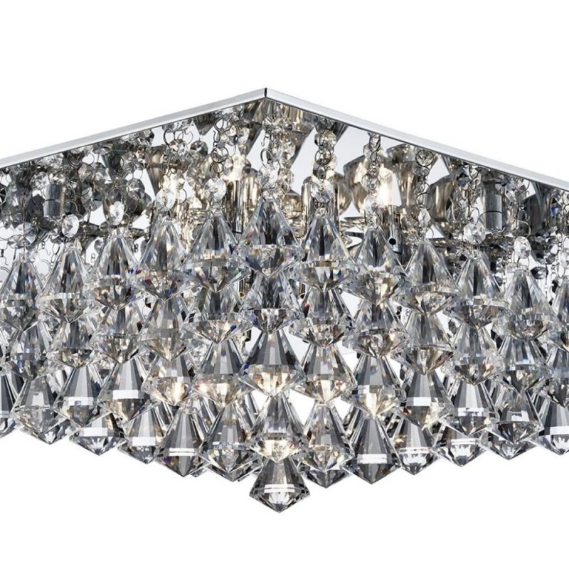 Searchlight-7308-8CC - Hanna - Chrome 8 Light Ceiling Lamp with Crystal