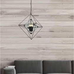Diamond - Matt Black & Glass 3 Light Pendant Diamond - Matt Black & Glass 3 Light Pendant