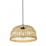 Bali - Black Pendant Natural Bamboo Shade