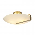 Sundial - Gold 3 Light Flush with Frosted Glass