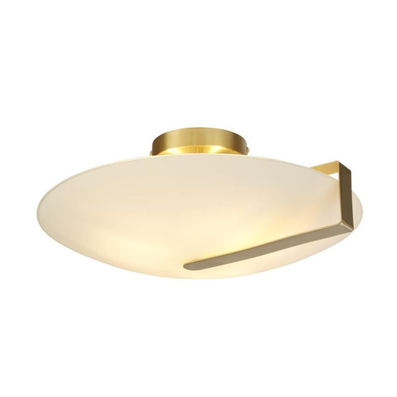 Searchlight-73990-3GO - Sundial - Gold 3 Light Flush with Frosted Glass