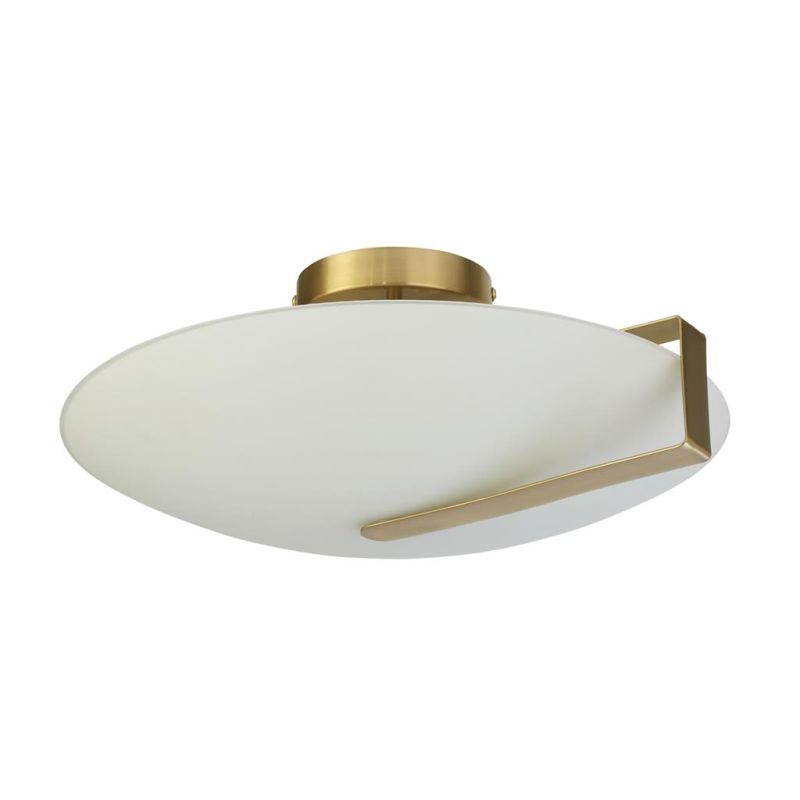 Searchlight-73990-3GO - Sundial - Gold 3 Light Flush with Frosted Glass