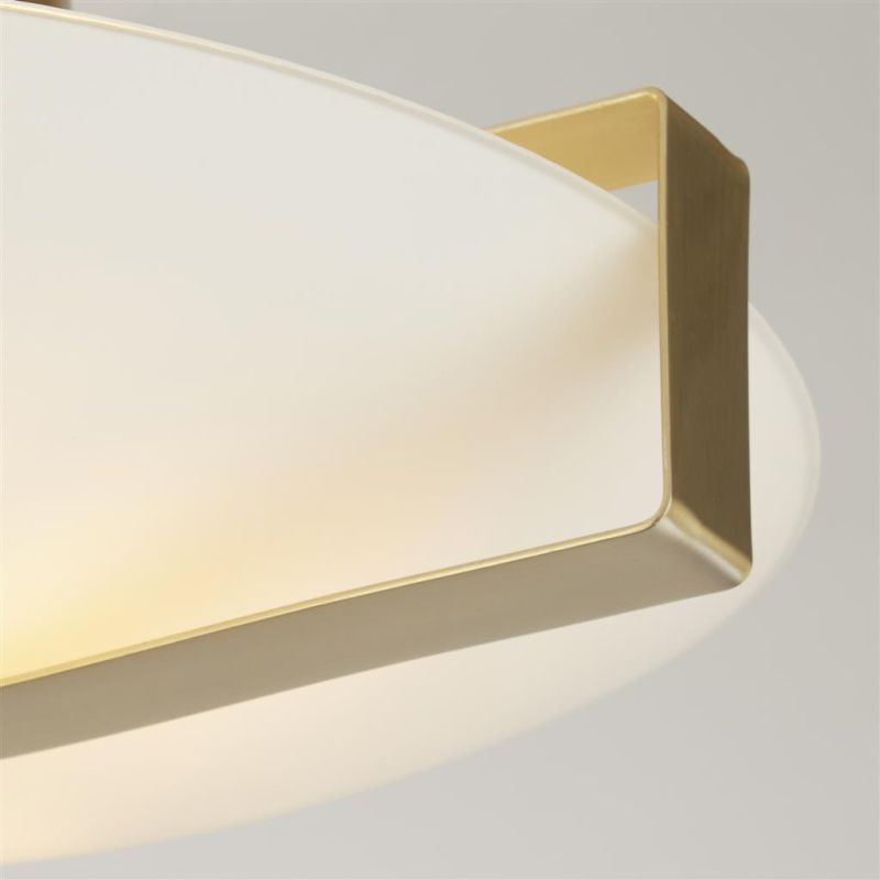 Searchlight-73990-3GO - Sundial - Gold 3 Light Flush with Frosted Glass