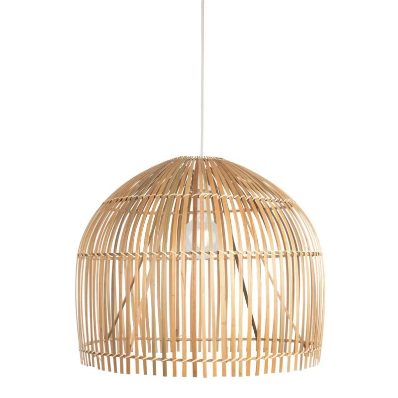 Ceiling Lights - Bali - Natural Bamboo & Black Pendant Searchlight-7400CW - Bali - Natural Bamboo & Black Pendant
