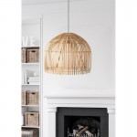 Bali - Natural Bamboo & Black Pendant