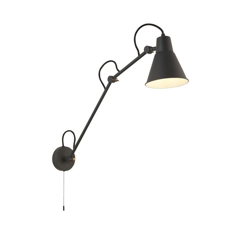 Searchlight-7403GY - Swing Arm - Grey Swing Wall Lamp