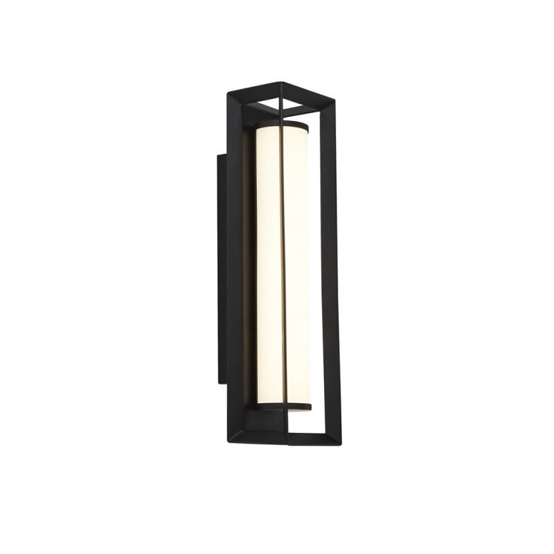Searchlight-74301-1BK - Chaplin - LED Matt Black & White Acrylic Wall Lamp