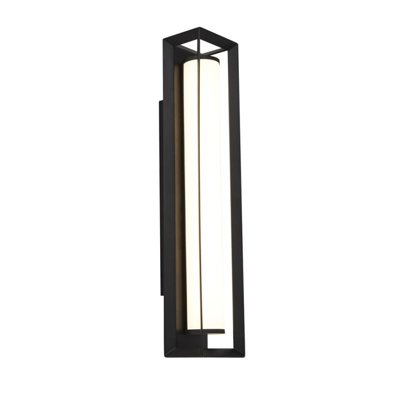Searchlight-74302-1BK - Chaplin - LED Matt Black & White Acrylic Wall Lamp