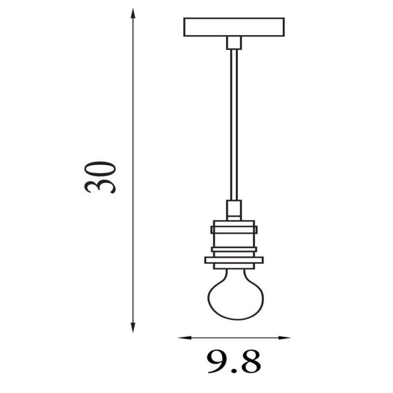 Searchlight-7461CU - Suspension - Antique Copper Suspension E27