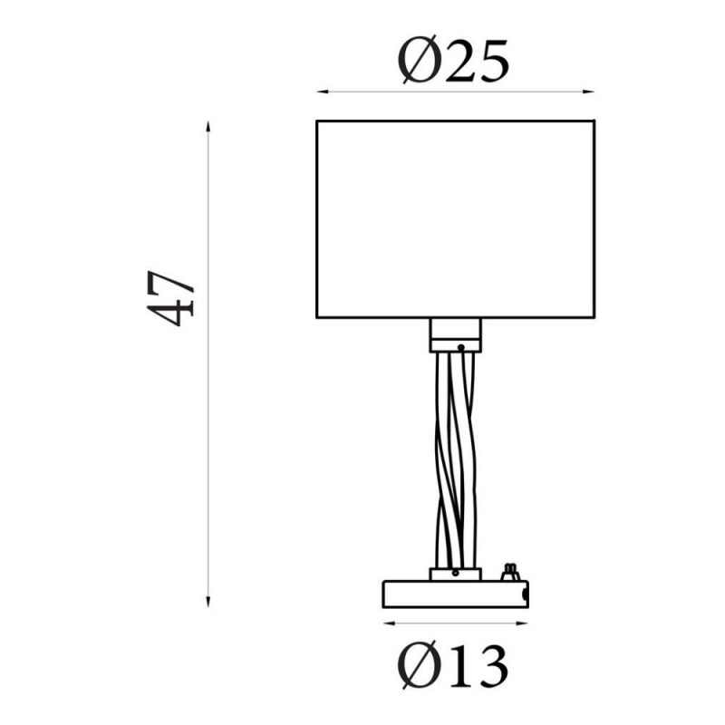 Searchlight-7564SS - Vegas - Satin Silver LED Table Lamp with Ivory Hessian Shade