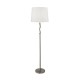Searchlight-7565SS - Vegas - Satin Silver LED Floor Lamp with Ivory Hessian Shade
