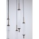 Searchlight-76210-5CL - Cattail - Latte 8 Light LED Cluster Pendant with Clear Bubble Glass