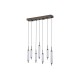 Searchlight-76210-7CL - Cattail - Latte 11 Light LED over Island Fitting with Clear Bubble Glass