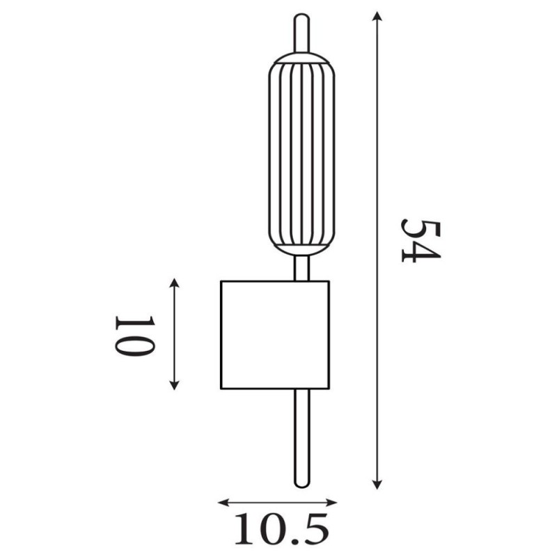 Searchlight-76210CL - Cattail - Latte LED Wall Lamp with Clear Bubble Glass