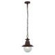 Searchlight-7653RU - Station - Outdoor Rustic Brown Pendant with Clear Glass