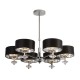 Ceiling Lights - New Orleans - Black & Polished Chrome 6 Light Centre Fitting Searchlight-7656-6CC - New Orleans - Black & Polished Chrome 6 Light Centre Fitting
