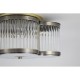 Searchlight-77210-2AB - Lotus - Antique Brass 2 Light Flush with Glass Rods