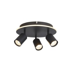 San Diego - Matt Black LED 3 Spotlights