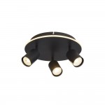 San Diego - Matt Black LED 3 Spotlights