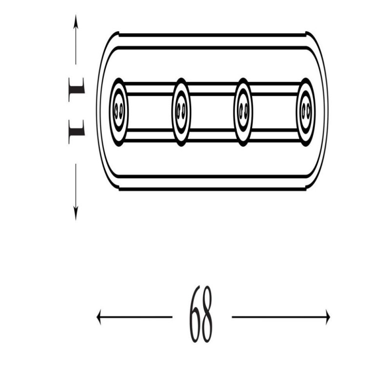 Searchlight-77230-4BK - San Diego - Matt Black LED 4 Spotlights