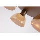 Searchlight-77410-3AM - Cannes - Latte 3 Light LED Semi Flush with Amber Glass