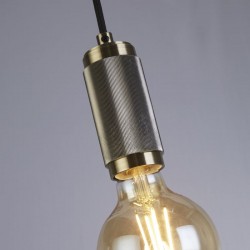 Suspension - Knurled Antique Brass Suspension E27 Suspension - Knurled Antique Brass Suspension E27