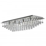 Hanna - Chrome 8 Light Ceiling Lamp with Crystal