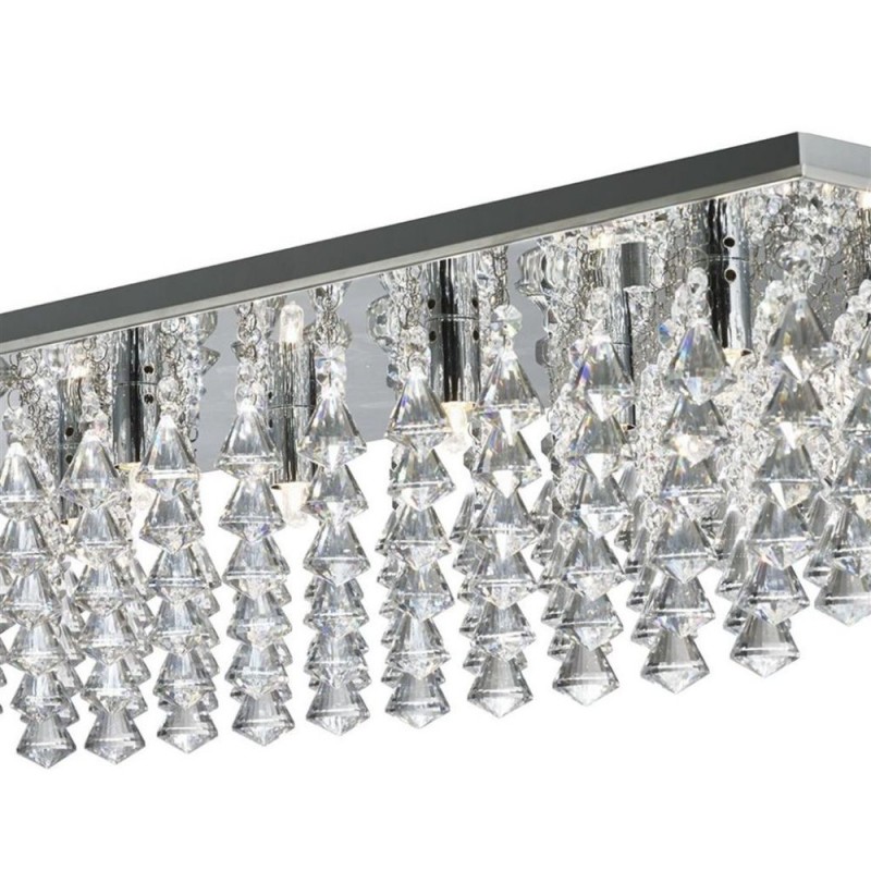 Searchlight-7828-8CC - Hanna - Chrome 8 Light Ceiling Lamp with Crystal