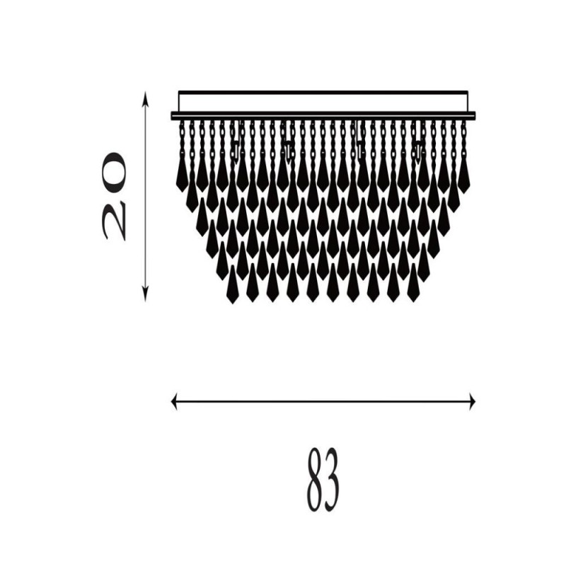 Searchlight-7828-8CC - Hanna - Chrome 8 Light Ceiling Lamp with Crystal