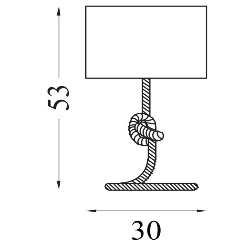 Searchlight-78410 - Rope - Rope Table Lamp with Oatmeal Shade