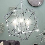 Cube - Polished Chrome 3 Light Cage Pendant