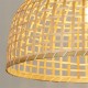 Searchlight-7867CW - Bali - White Pendant with Natural Bamboo Shade