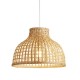 Searchlight-7868CW - Bali - White Pendant with Natural Bamboo Shade